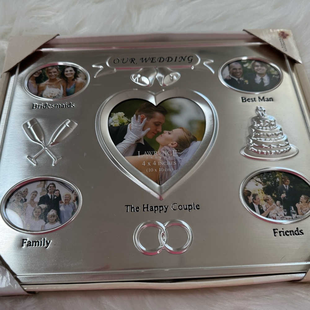 Silver picture frame for wedding photos